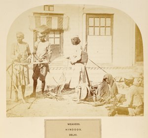 Weber, Hindus, Delhi, aus Die Völker Indiens, von J. Forbes Watson, veröffentlicht 1868 von English Photographer