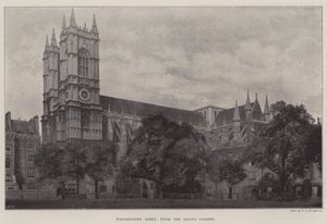 Westminster Abbey, vom Garten des Dekans von English Photographer