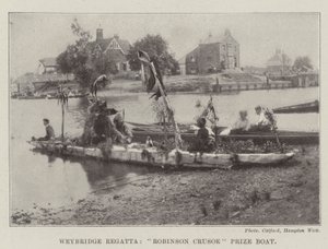 Weybridge-Regatta, Robinson Crusoe-Preisboot von English Photographer