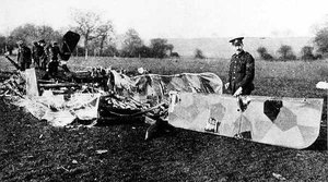 Wrack eines in Essex abgeschossenen Angreifers, 28. Januar 1918