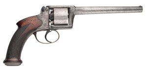100-Bohrungen Moore & Harris Patent Sechsschuss Selbstspannender Perkussionsrevolver, 1853