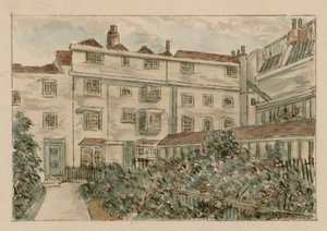 13-15 Nevills Court, Fetter Lane, Holborn, nach einer Skizze von 1900 von English School