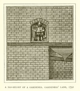Ein Basrelief eines Gärtners, Gardeners Lane, 1791 von English School