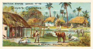 Ein bengalisches Dorf (Chromolithografie) von English School