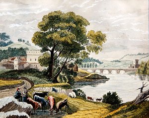 Eine Landschaft im Stil von Claude Lorrain, ca. 1825