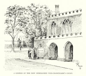 Eine Ecke des jetzt abgerissenen Vizekanzlergerichts von English School