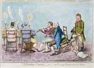 Ein Landkonzert, oder ein Abendunterhaltung in Sussex, veröffentlicht von Hannah Humphrey 1798