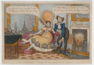 Ein Dandy und eine Dandyzette oder eine Rückkehr von der Oper, ca. 1820