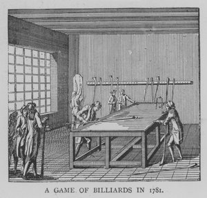 Ein Billardspiel im Jahr 1781