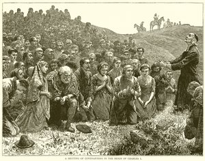 Ein Treffen der Covenanters während der Herrschaft von Karl I.