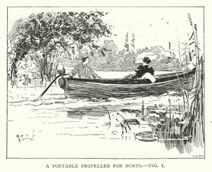 Ein tragbarer Propeller für Boote von English School