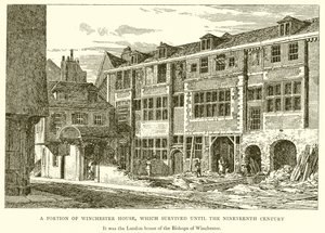 Ein Teil des Winchester-Hauses, der bis ins neunzehnte Jahrhundert überlebte von English School