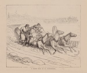 Ein Schlittenrennen in St. Petersburg von English School