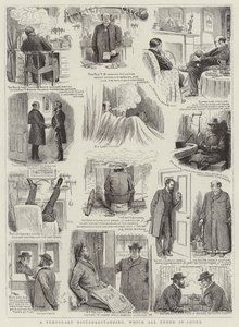 Ein vorübergehendes Missverständnis, das alles in Rauch aufging (Gravur) von English School
