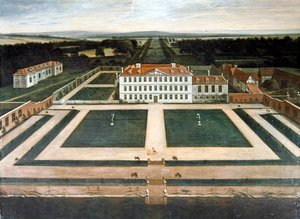 Ansicht von Capesthorne Hall, Cheshire, um 1730 von English School
