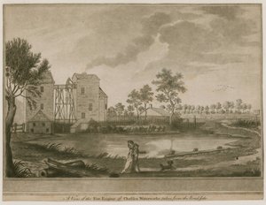 Ansicht der Feuerwehr von Chelsea Waterworks, von der Straßenseite aus gesehen