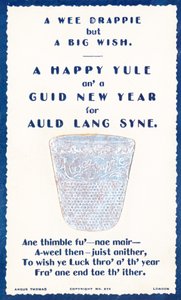 Ein kleiner Tropfen, Fingerhut, Neujahrskarte von English School