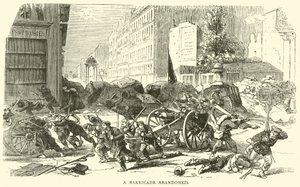 Eine verlassene Barrikade, April 1871 von English School
