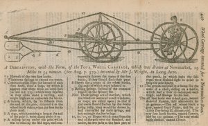 Eine Beschreibung, mit der Form, des vierrädrigen Wagens von English School
