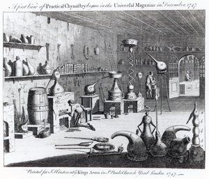Ein erster Blick auf die praktische Chemie, begonnen im Universal Magazine im Dezember 1747