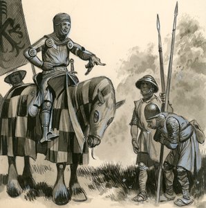 Ein Ritter in feudalen Zeiten