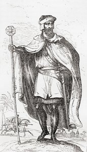 Ein Tempelritter, aus Old England: A Pictorial Museum, veröffentlicht 1847
