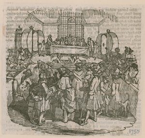 Eine Lotterie; datiert 1750 von English School