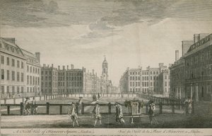 Eine Nordansicht des Hanover Square, London von English School