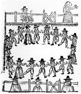 Ein Rundtanz, eine Illustration aus A Book of Roxburghe Ballads