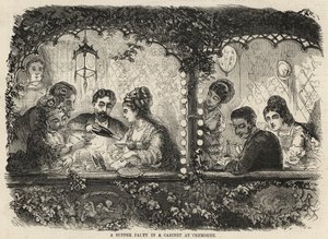 Eine Abendgesellschaft in einem Kabinett in Cremorne von English School