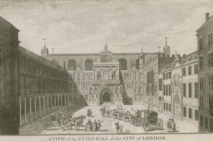 Eine Ansicht der Guildhall der Stadt London von English School