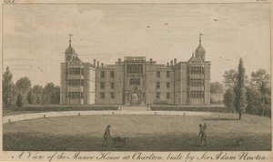 Eine Ansicht des Herrenhauses in Charlton, gebaut von Sir Adam Newton