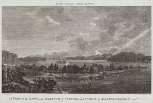 Ansicht der Stadt und des Hafens von St. Peter und St. Paul in Kamtschatka
