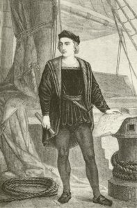 Ein junger Christoph Kolumbus (1451-1506), genuesischer Entdecker von English School