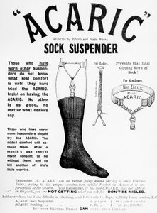 Acaric Sock Suspender Werbung, 1898