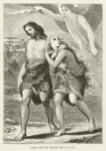 Adam und Eva werden aus Eden vertrieben von English School