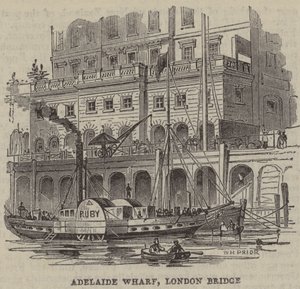 Adelaide Wharf, London Bridge von English School