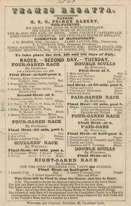 Anzeige für die Thames Regatta, 1843 von English School
