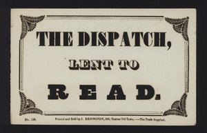 Anzeige: Die Despatch zum Lesen verliehen