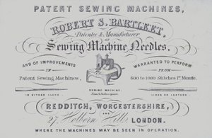 Werbung für Robert S Bartleet Nähmaschinen