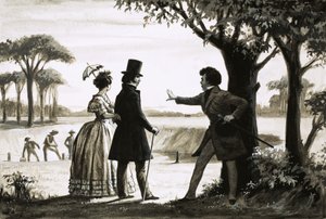 Alexandre Dumas begutachtet sein Anwesen von English School