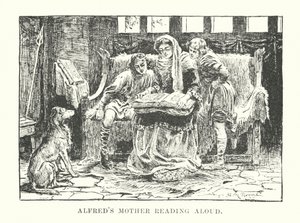 Alfreds Mutter liest laut vor (Gravur) von English School