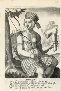 America Painted to the Life: Die wahre Geschichte der Eroberungen der Indianer durch die Spanier, von Sir Ferdinando Gorges und anderen von English School