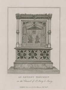 Ein antikes Denkmal im Chor von St. Mary le Savoy von English School
