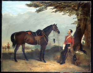 Ein unbekannter Offizier des 3. Regiments der Dragonerwache, ca. 1850