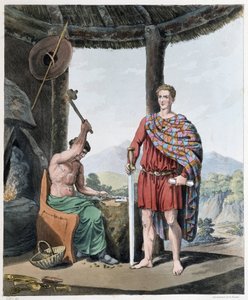 Alter Schmied und Eisenmacher - in „Celts and Goths, customs of the inhabitants of the British Isles of the early 6th century and of the Goth nations of the west coast of the Baltic“, von S.R. Meyrick und Ch. Smith von English School