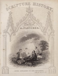Engel erscheint den Hirten, Lukas II, Vers 8-14 von English School