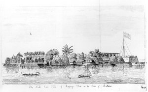 Anjengo-Fort an der Küste von Malabar, Indien, aus Reise nach Ostindien von John Henry Grose, 2. Ausgabe, veröffentlicht 1766