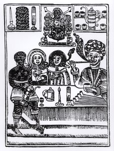 Anti-Raucher-Broschüre (Holzschnitt)