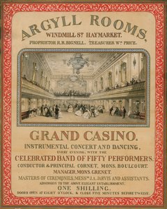 Argyll Rooms, Windmill Street, Haymarket, London von English School